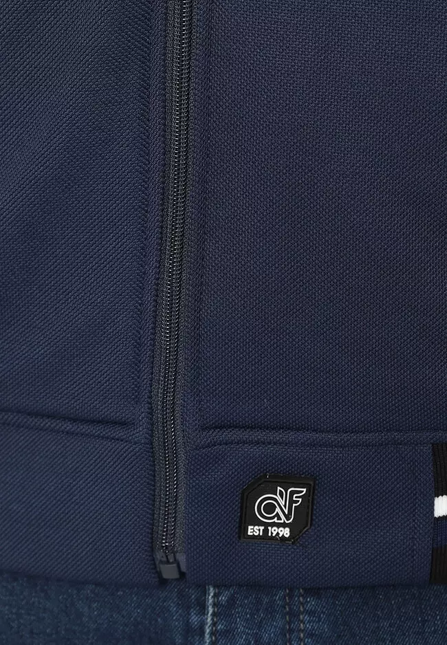 Jaket Bomber Pria - Navy & Black