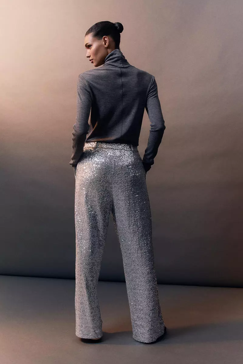 h&m sequin trousers