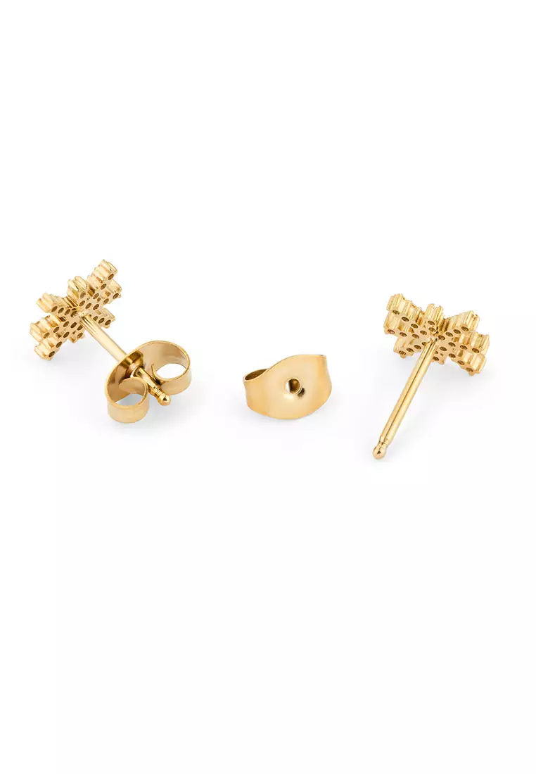 Mirelle Star Earring Gold Unisex Earrings for women and men stainless steel crystal Earrings DW Official Authentic Original perempuan lelaki DW