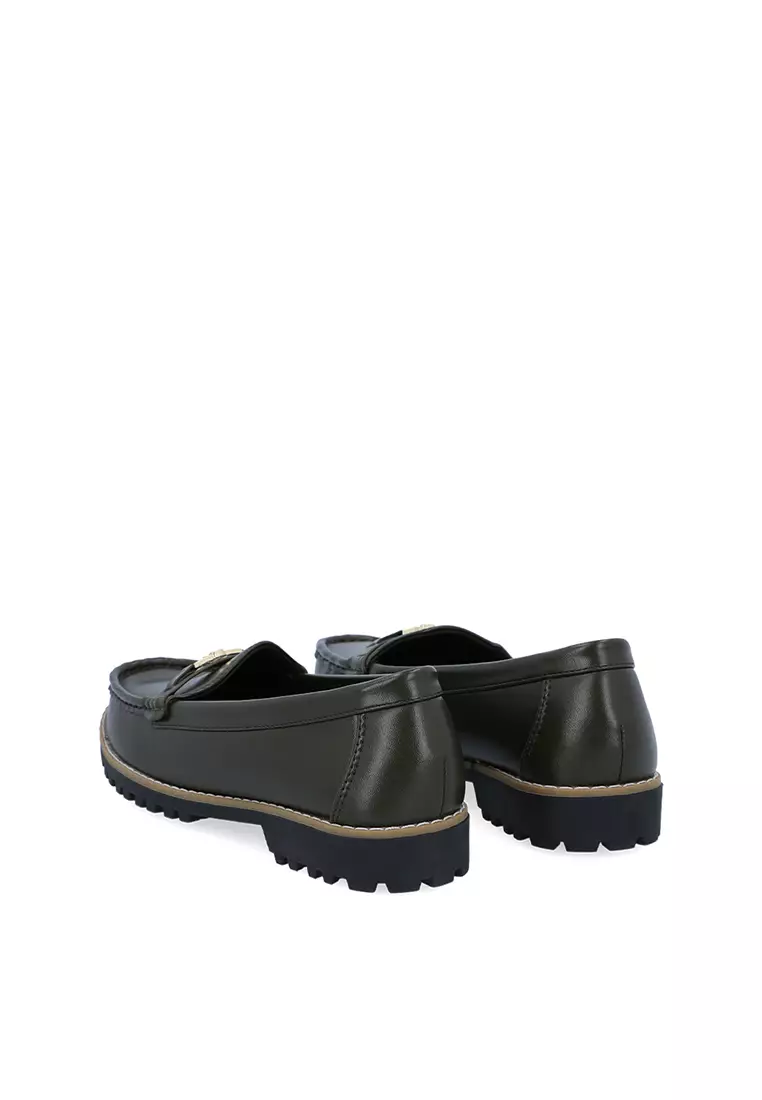 Dark Green Heidi Loafers