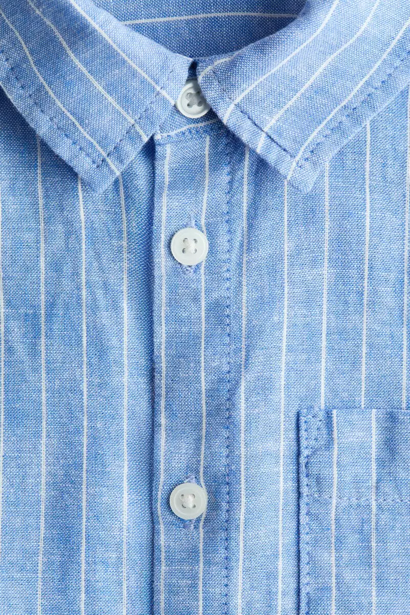 Linen-blend shirt