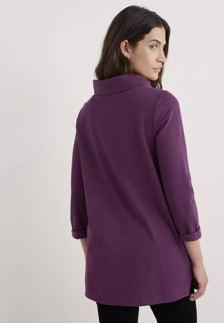 EX Seasalt Purple Mawgan Porth Tunic Top Sweatshirt Sizes 1228 RRP £65.95