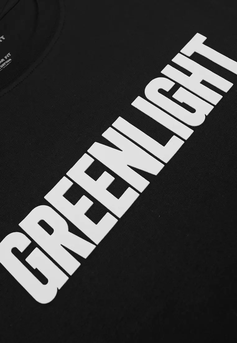 Greenlight Men's T-Shirt Short Sleeve Regular Fit Cotton Logo Script Gino C081224