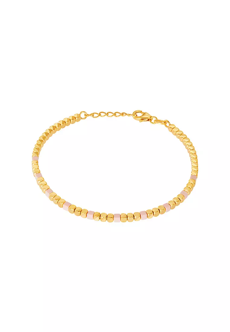 HABIB 925 Coral Coloured Stone Bracelet CJ-5-BR CHM 10MPR(Y)