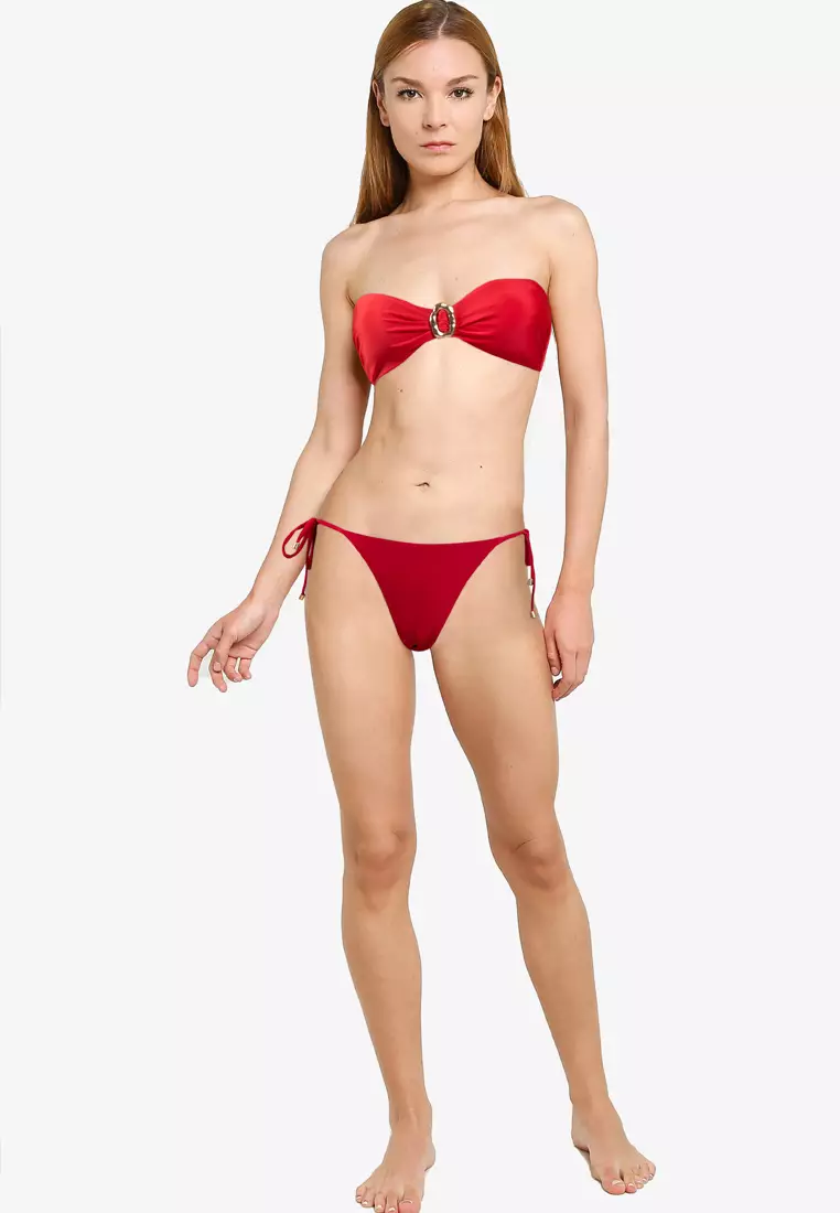 String Tie Side Cheeky Bikini Bottom