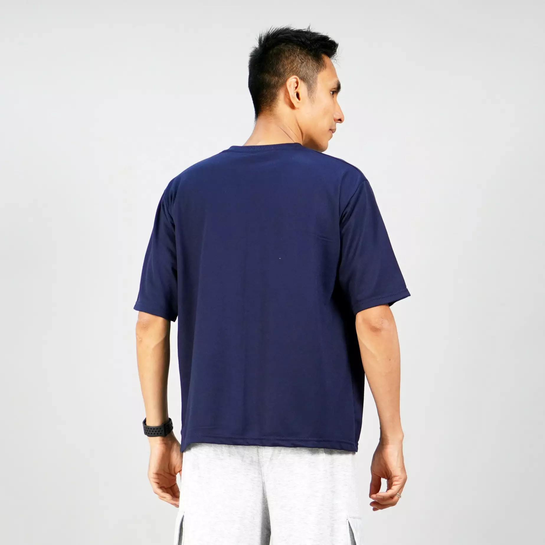 GEORGE Baju Kaos Pria Polos T-Shirt Lengan Pendek Pria TShirts Casual Basic - NAVY