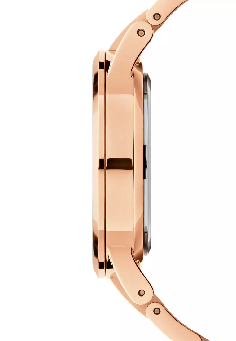 Iconic Link Black Dial 40mm Men's Stainless Steel Watch with Link Strap - Rose Gold - 男士手錶 男錶 Watch for men - 丹尼爾惠靈頓DW OFFICIAL