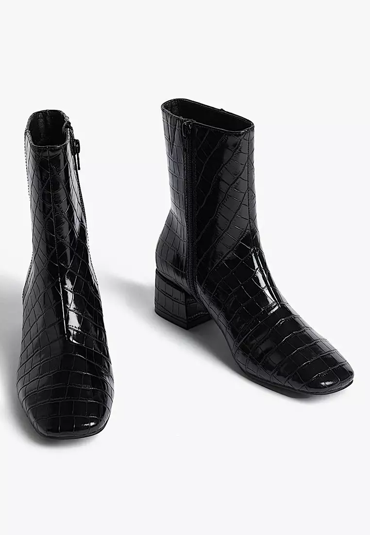 Block Heel Ankle Boots