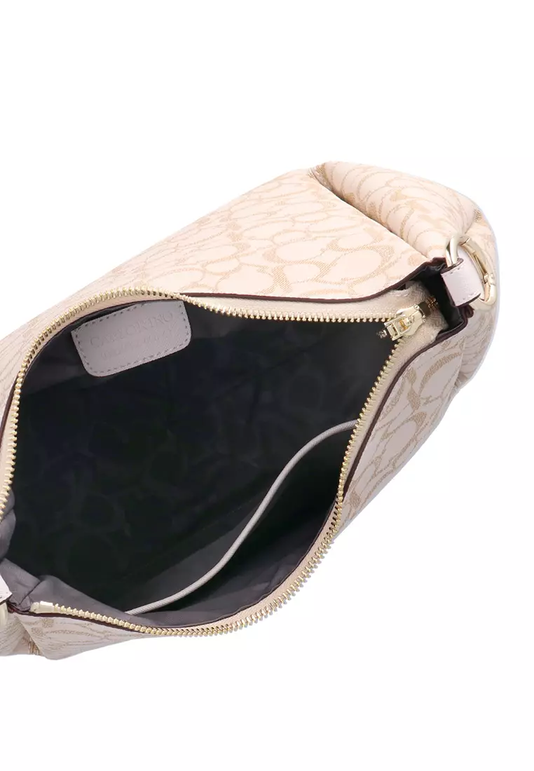 Medium Beige Carlo GEO Shoulder Bag