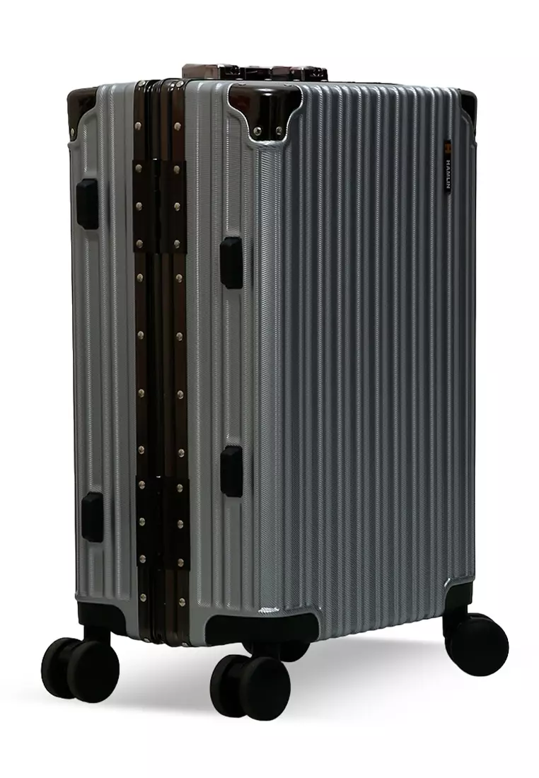 Carlton Koper Alumunium Frame Size 20 Inch Suitcase Unisex TSA Lock Material Polycarbonate ORIGINAL - Silver