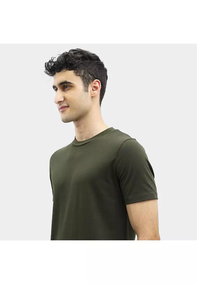 MANZONE Kaos Pria Lengan Pendek SLIM FIT Lava - Bestbuy-Olive