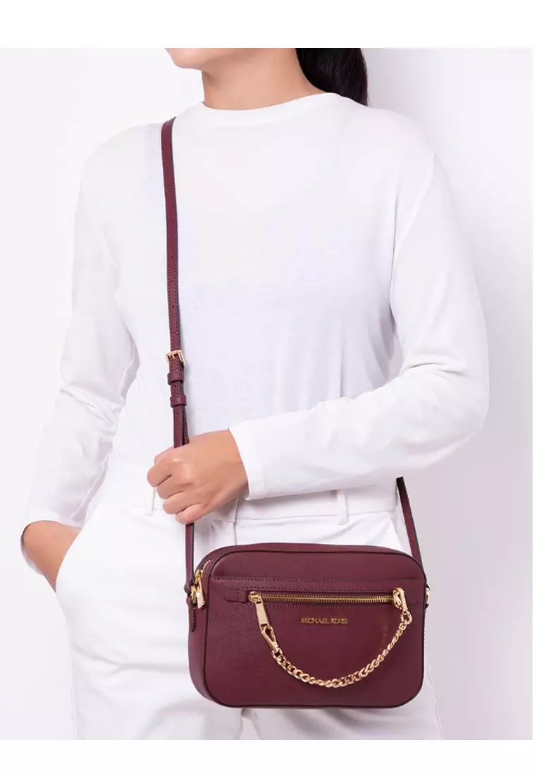 Michael kors jet top set crossbody maroon