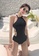 Sunnydaysweety black Retro Solid Color Belly Cover One-Piece Swimsuit A21071417 E32A6USB253E18GS_7