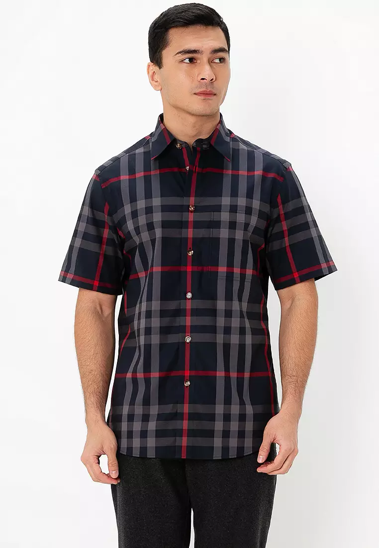 【送料込み】Burberry★CLAVERDON Buy Burberry Claverdon Check Short-Sleeve Shirt (nt) 2025