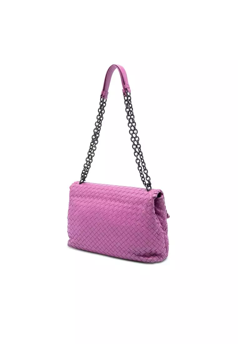 Pre-Loved Bottega Veneta Medium Nappa Intrecciato Olimpia Shoulder Bag