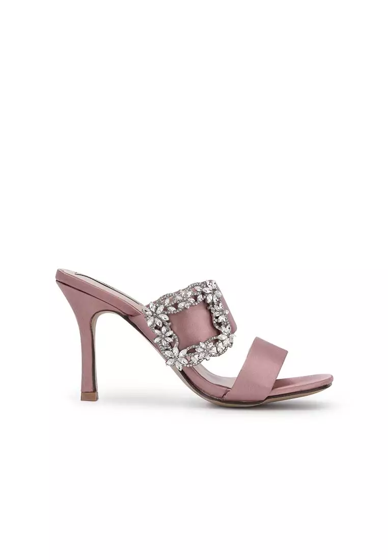 Discount on Nose  shoes - SKU: Embellished Buckle Heel Slide