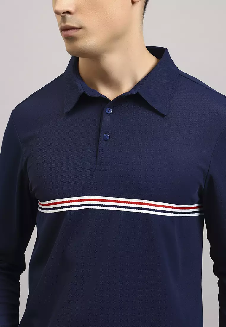 Men's Stride Oxford Versatile Active Workday Blue Tshirt