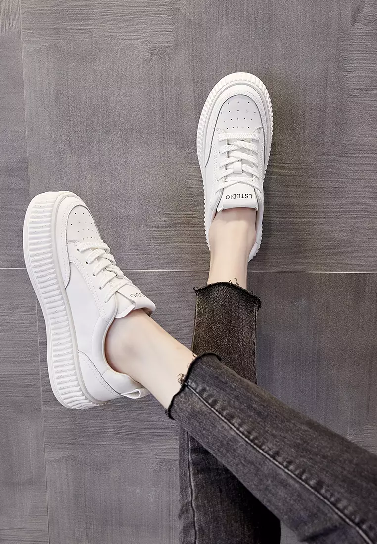 Platform Casual Leather Sneakers RX8891