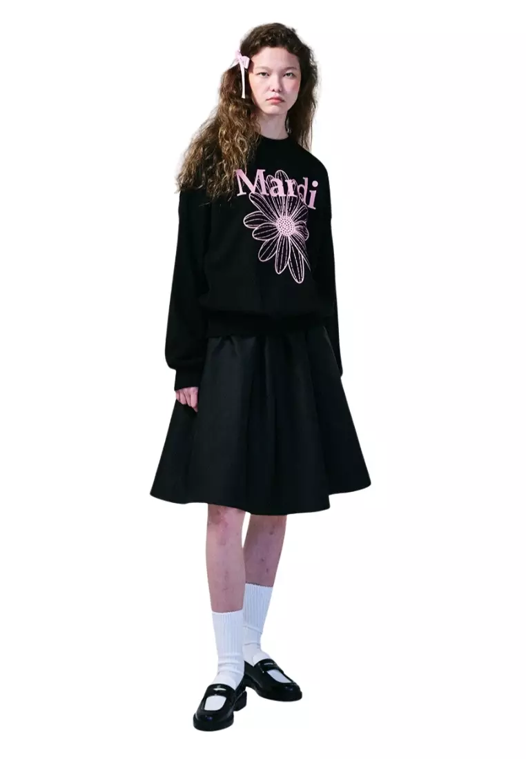 Sweatshirt Flowermardi - Black Pink