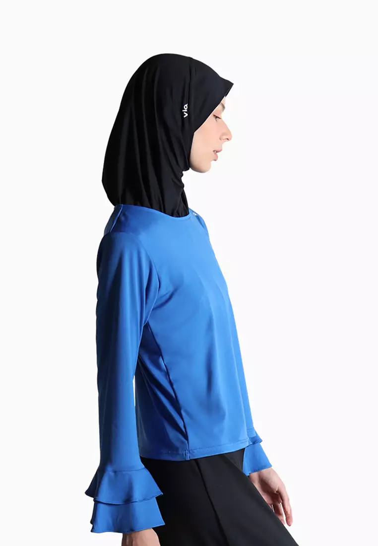 荷叶袖口长袖上衣