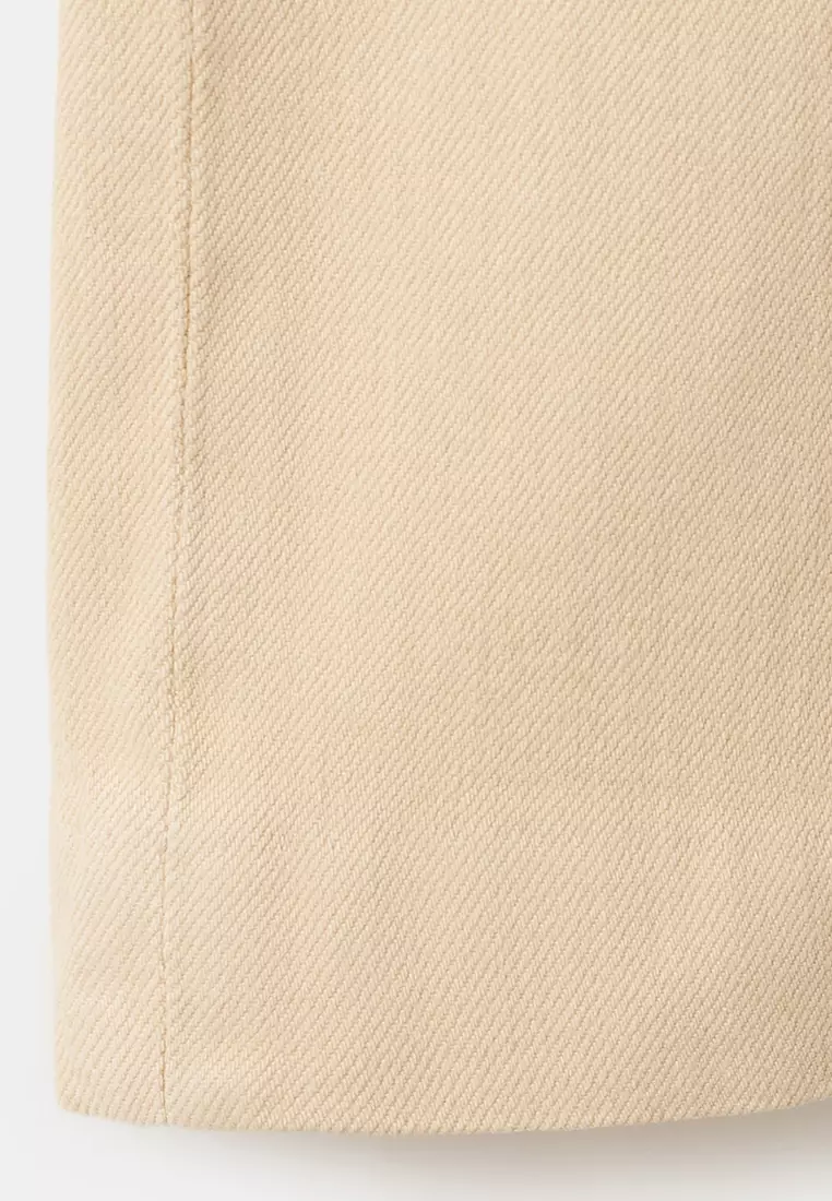 High-Waisted Wide Leg Jeans With Stitching