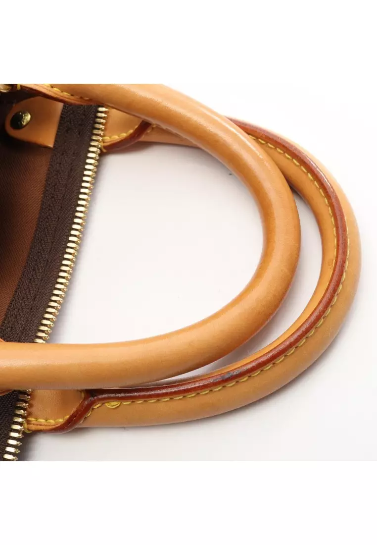 Pre-Loved Louis Vuitton Keepall 45 monogram Boston bag PVC leather Brown