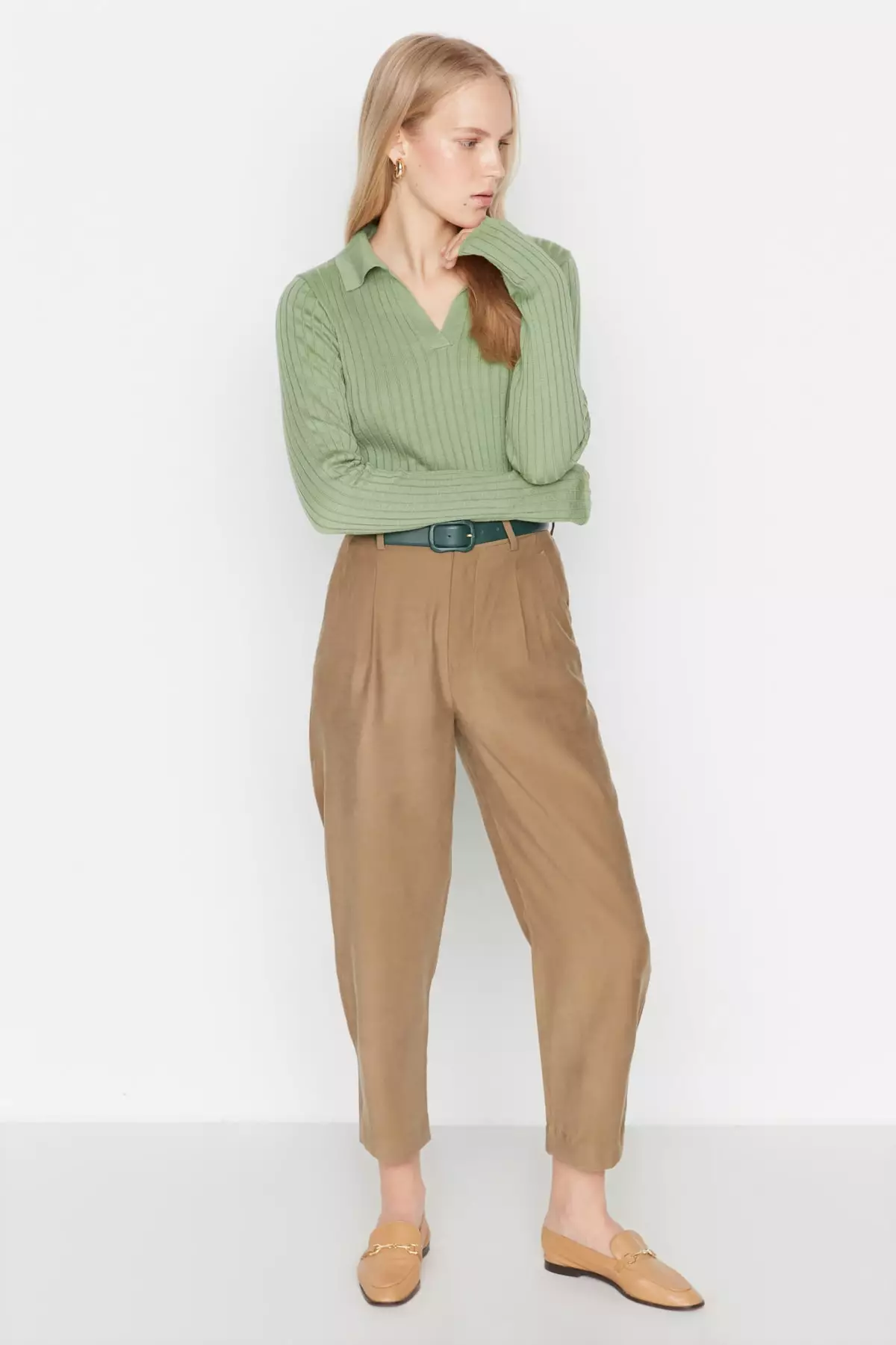 Polo Collar Knitwear Sweater