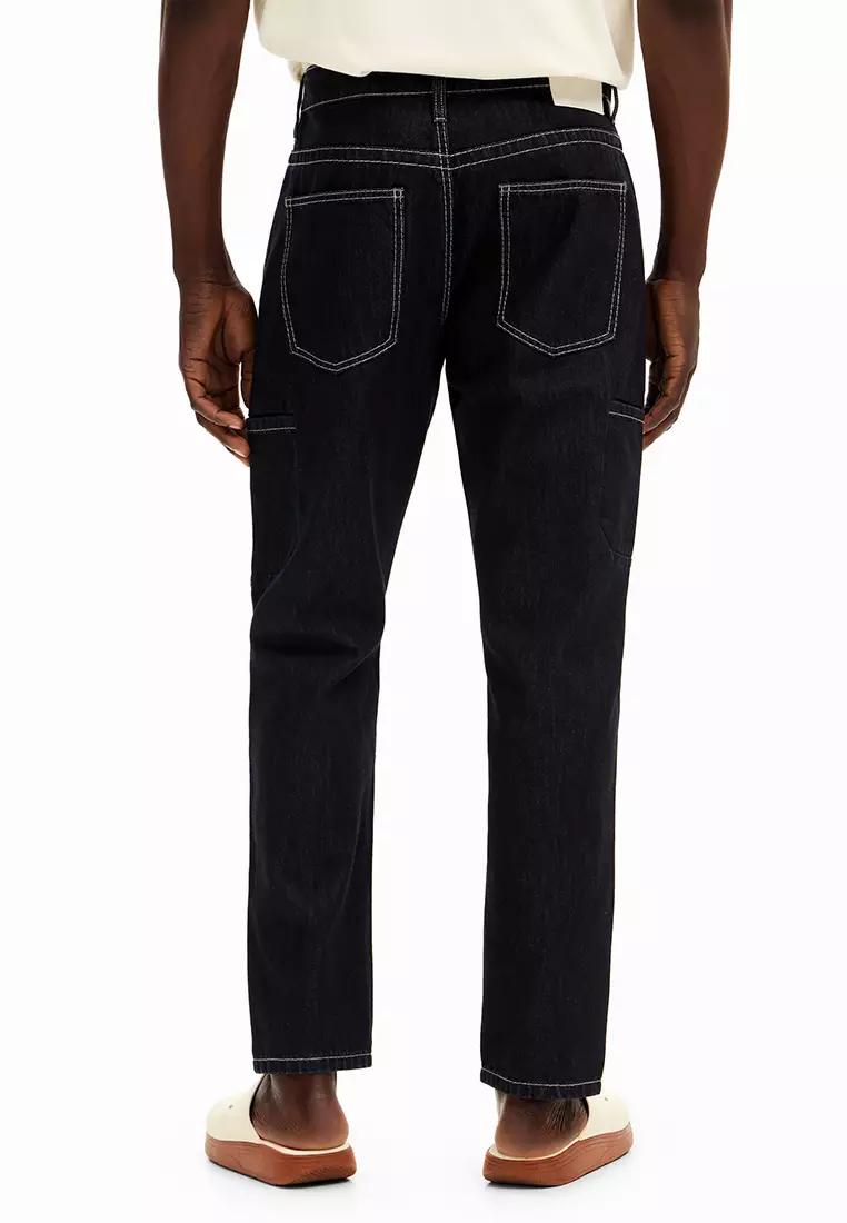 Desigual Man Long denim pants with pockets.