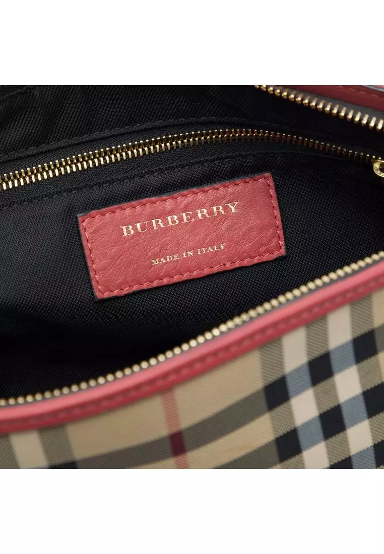 Pre-Loved Burberry Haymarket Check Coated Canvas Chichester Crossbody
