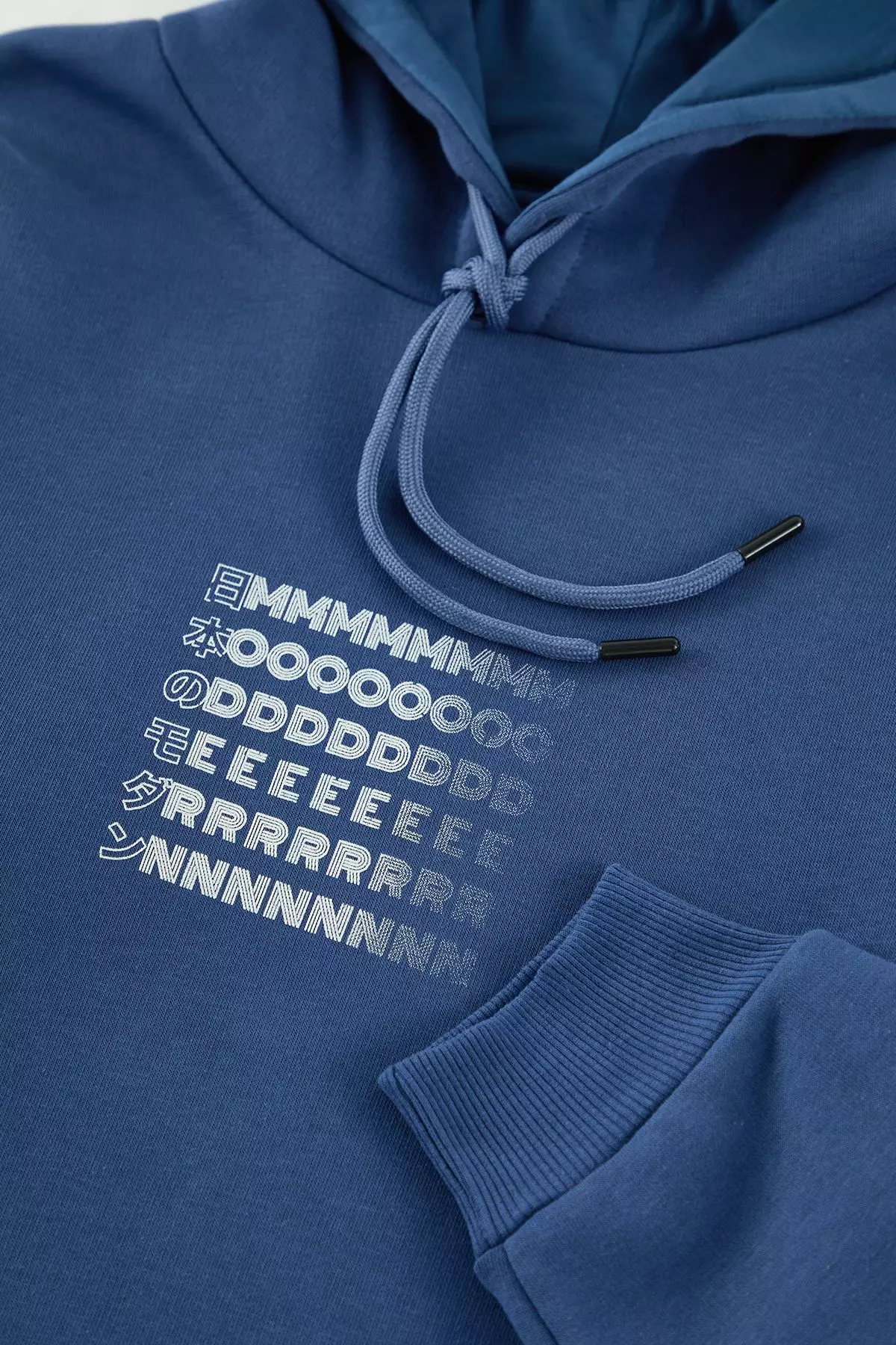 Indigo Oversize/Wide Cut Fleece Inside/Warm Sweatshirt TMNAW24SW00201