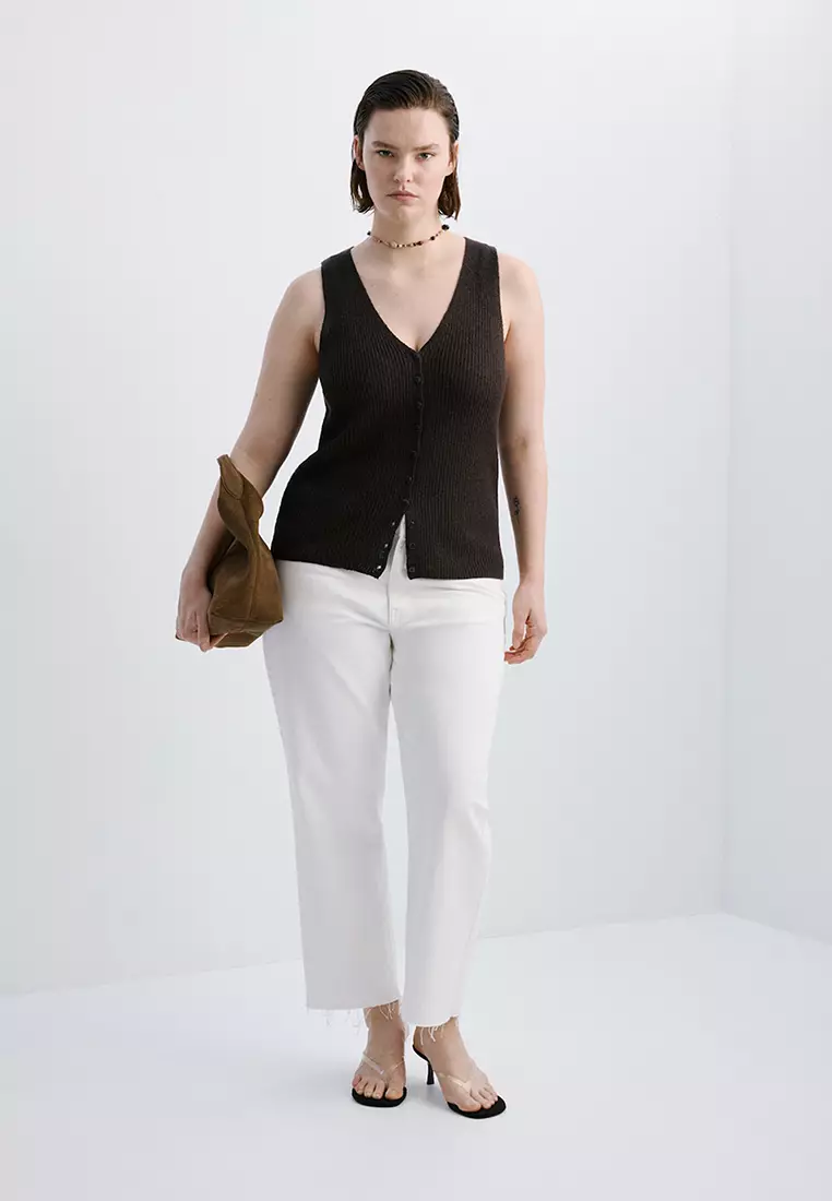 Openwork Knitted Waistcoat