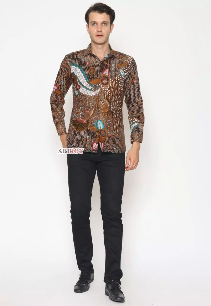 Kemeja Batik Pria Premium Slimfit Elegant Modern Lengan Panjang Merakumba