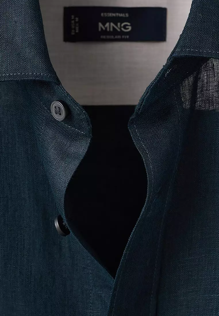 Regular-Fit 100% Linen Shirt