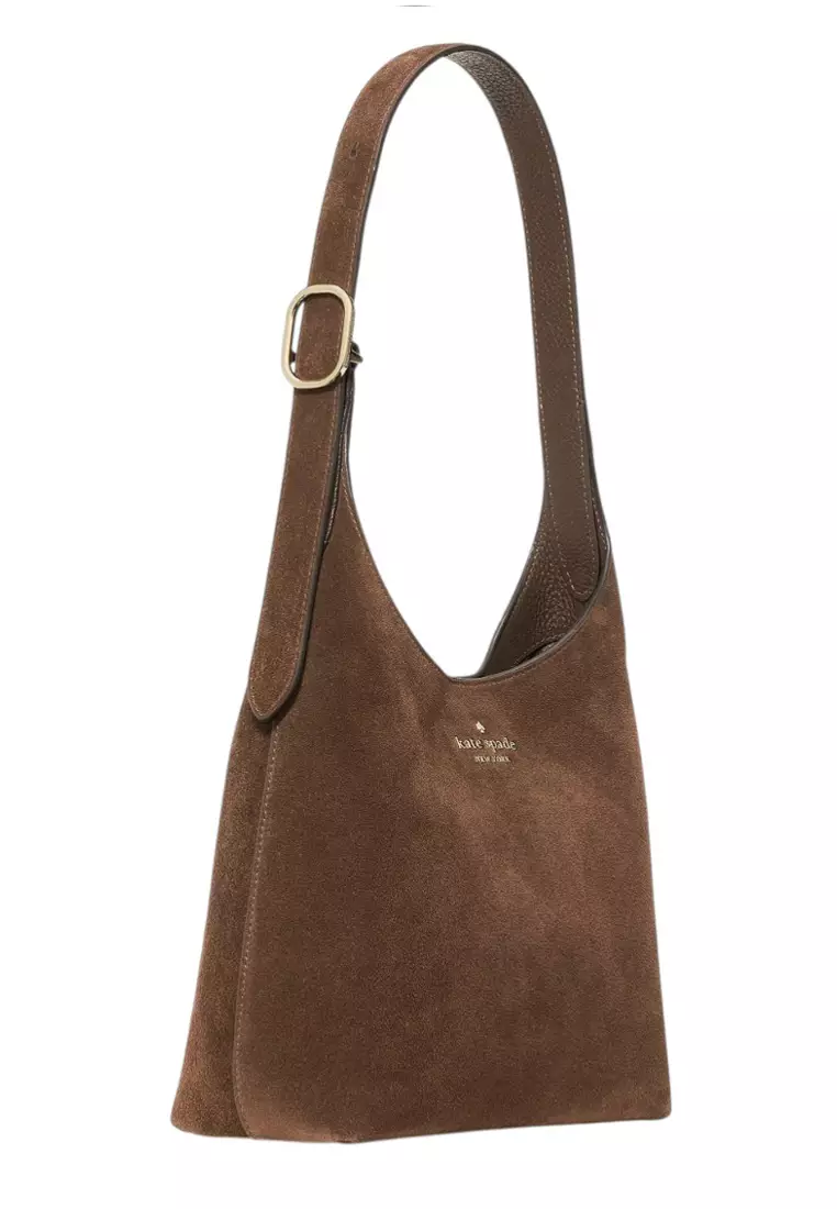 454 Suede Small Shoulder Bag - Hot Fudge