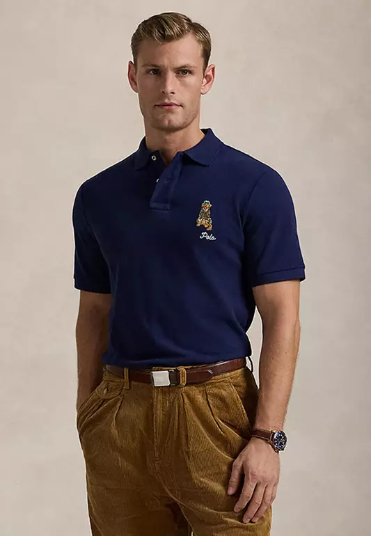 Classic Fit Polo Bear Mesh Polo Shirt