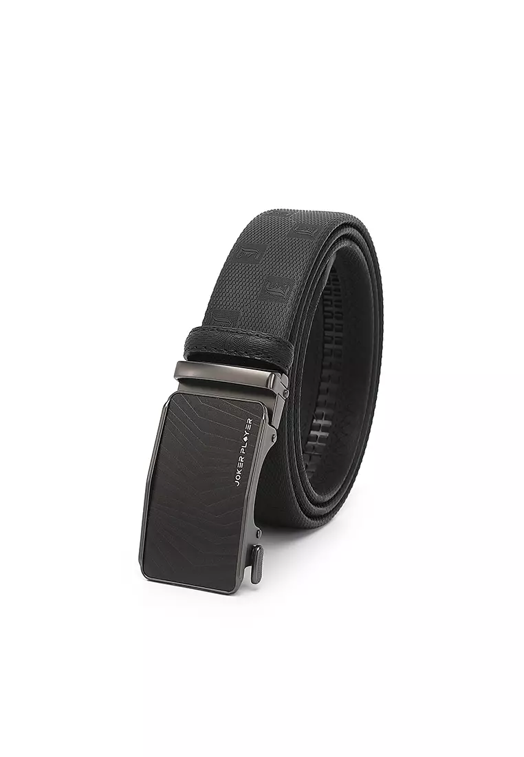 Gift Set - Leather RFID Wallet + 35mm Automatic Buckle Belt (禮盒 - 皮具錢包 + 腰帶) - 黑色