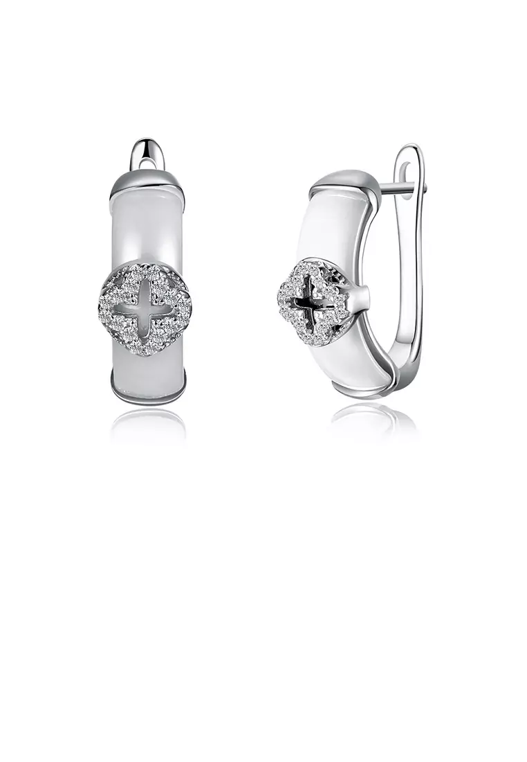White ceramic clearance earrings
