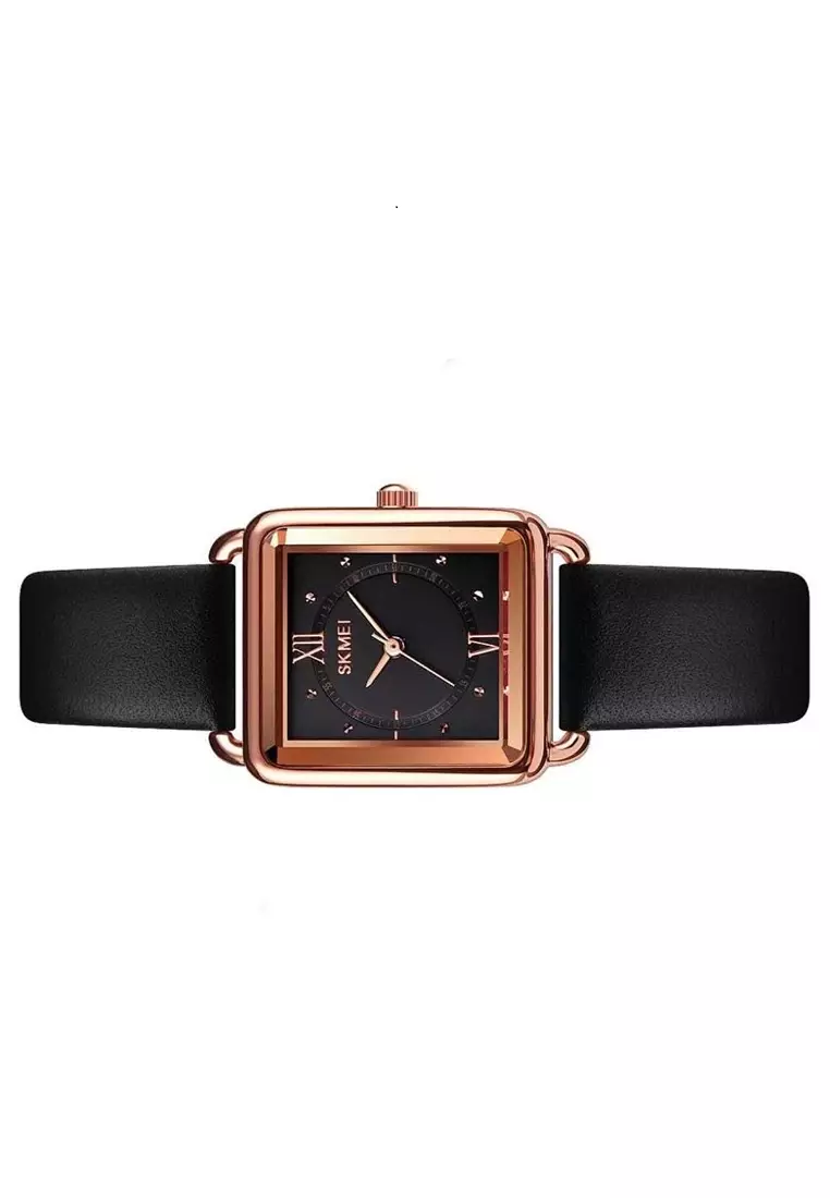Jam Tangan Analog Wanita Waterproof Strap Tali Material Kulit Leather EN01 ORIGINAL