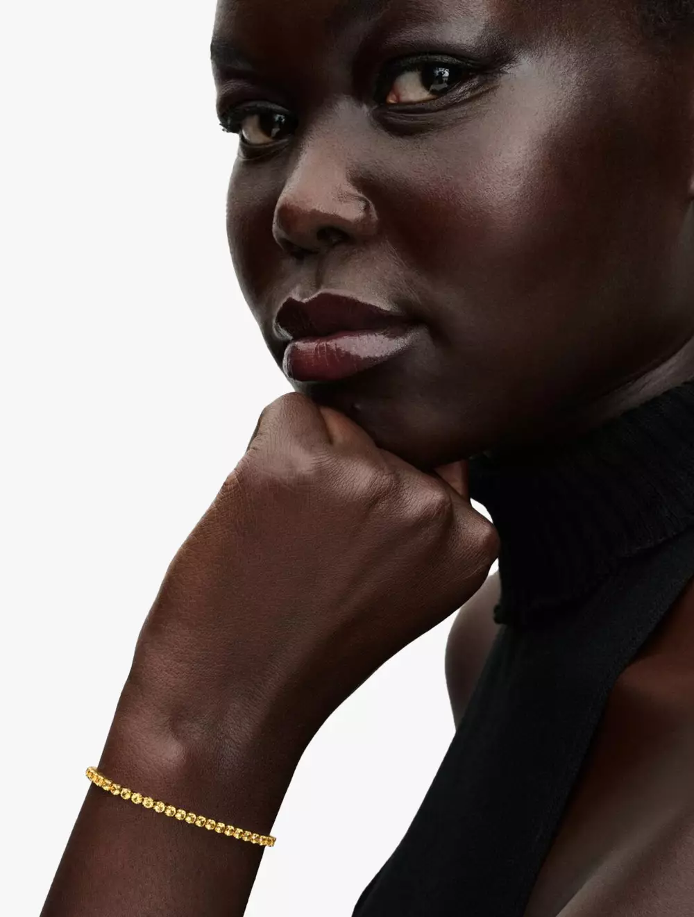 14k gold-plated bracelet with vibrant yellow cubic zirconia