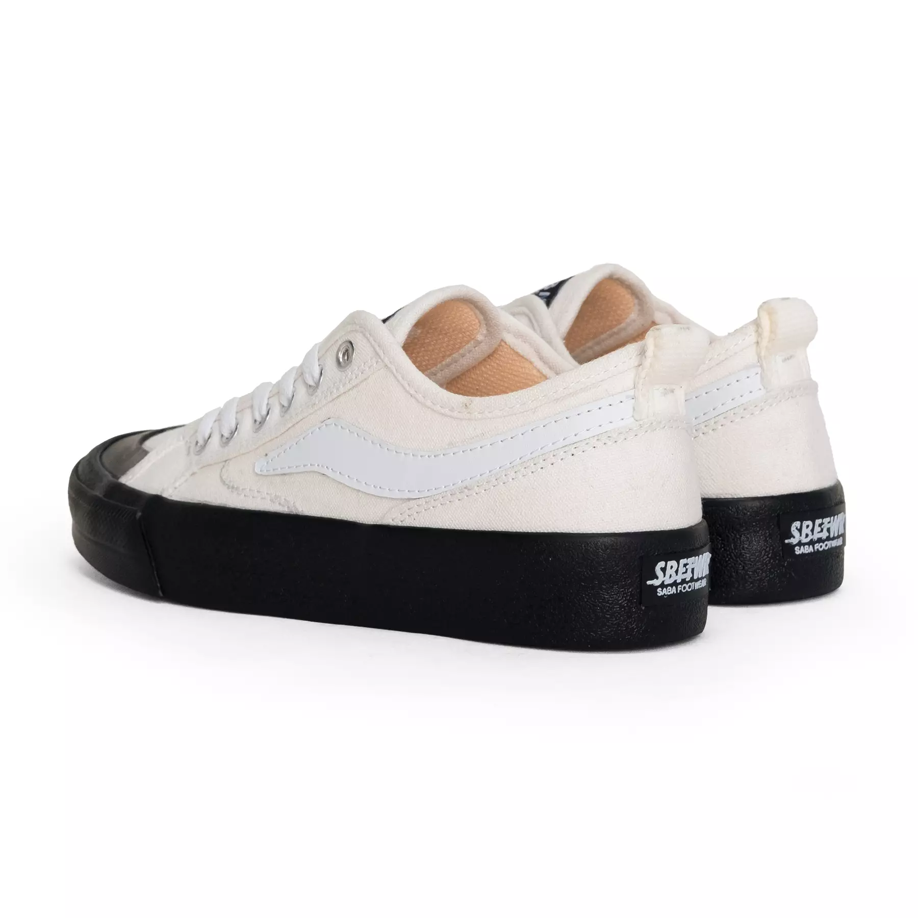 SABA Veron Off White Black - Sepatu Sneakers Casual Pria Wanita