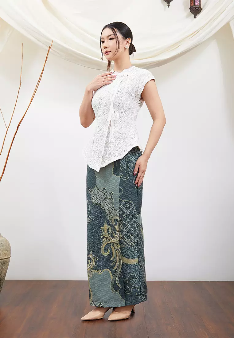 Enzy Batik Rok Batik Exclusive Bameswara - Sage