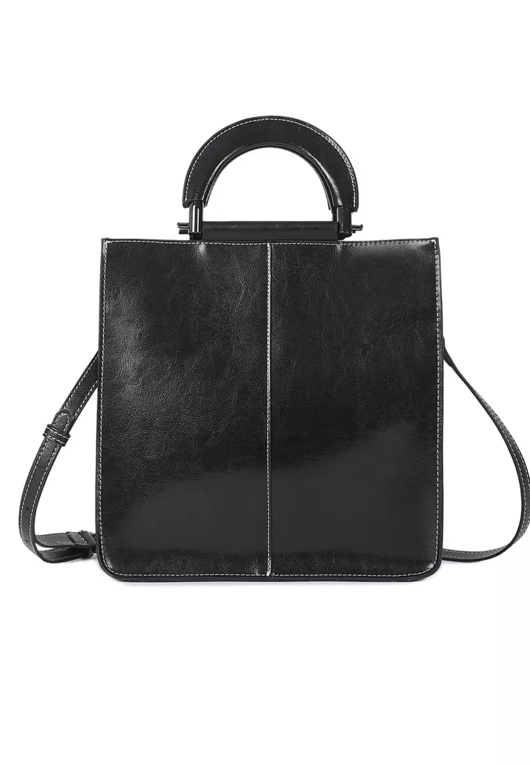 Women's Retro Cowhide Leather Shoulder Bags Tote Bags