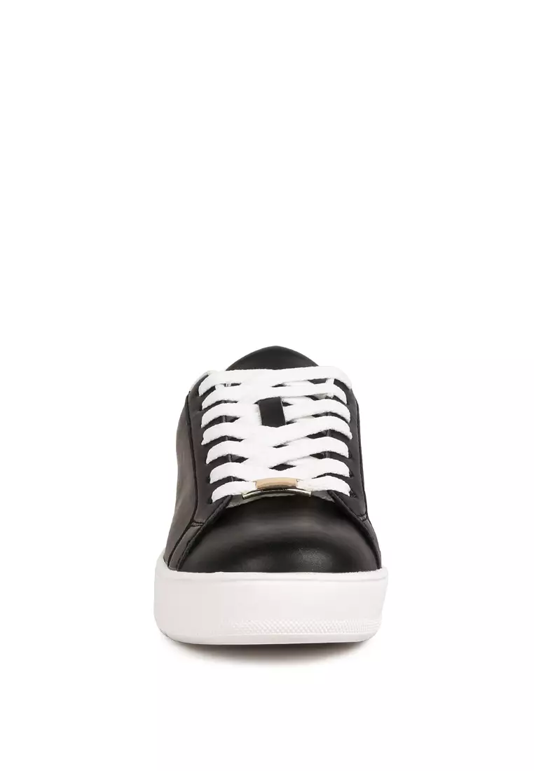London Rag Black Faux Leather Sneakers 2024 | Buy London Rag Online ...