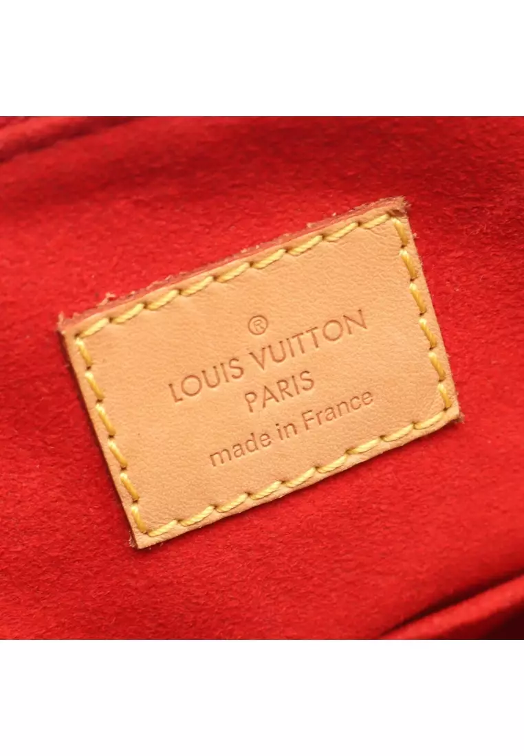 Pre-Loved Louis Vuitton Pallas monogram Cerise 2WAY Handbag PVC leather Brown Red