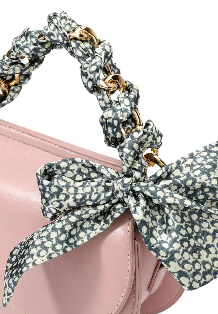 Women's Chain Shoulder Bag / Sling Bag / Crossbody Bag - Pink