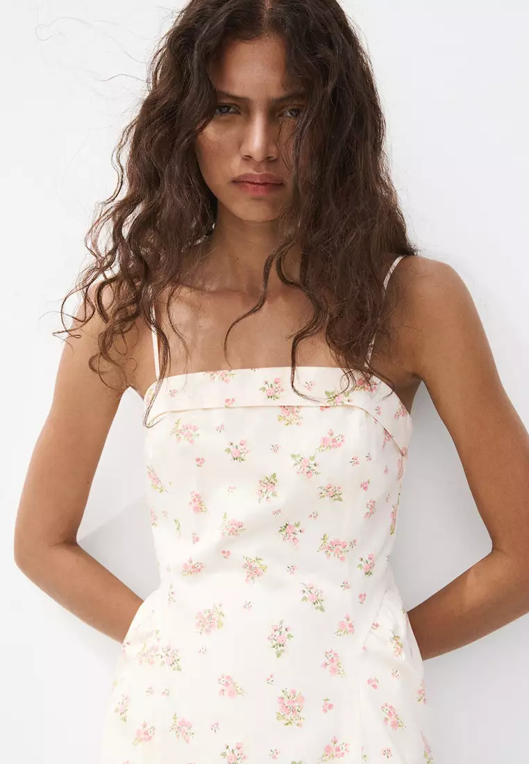Floral-Print Flared Dress