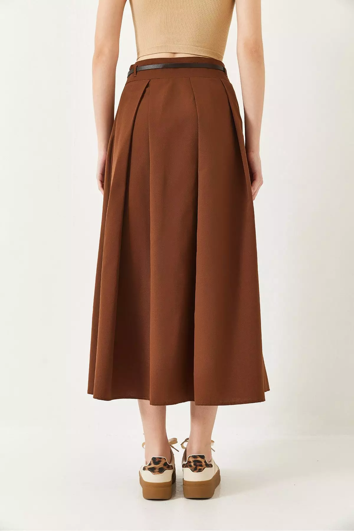 Women's Belted Flared Skirt 5000 60261278