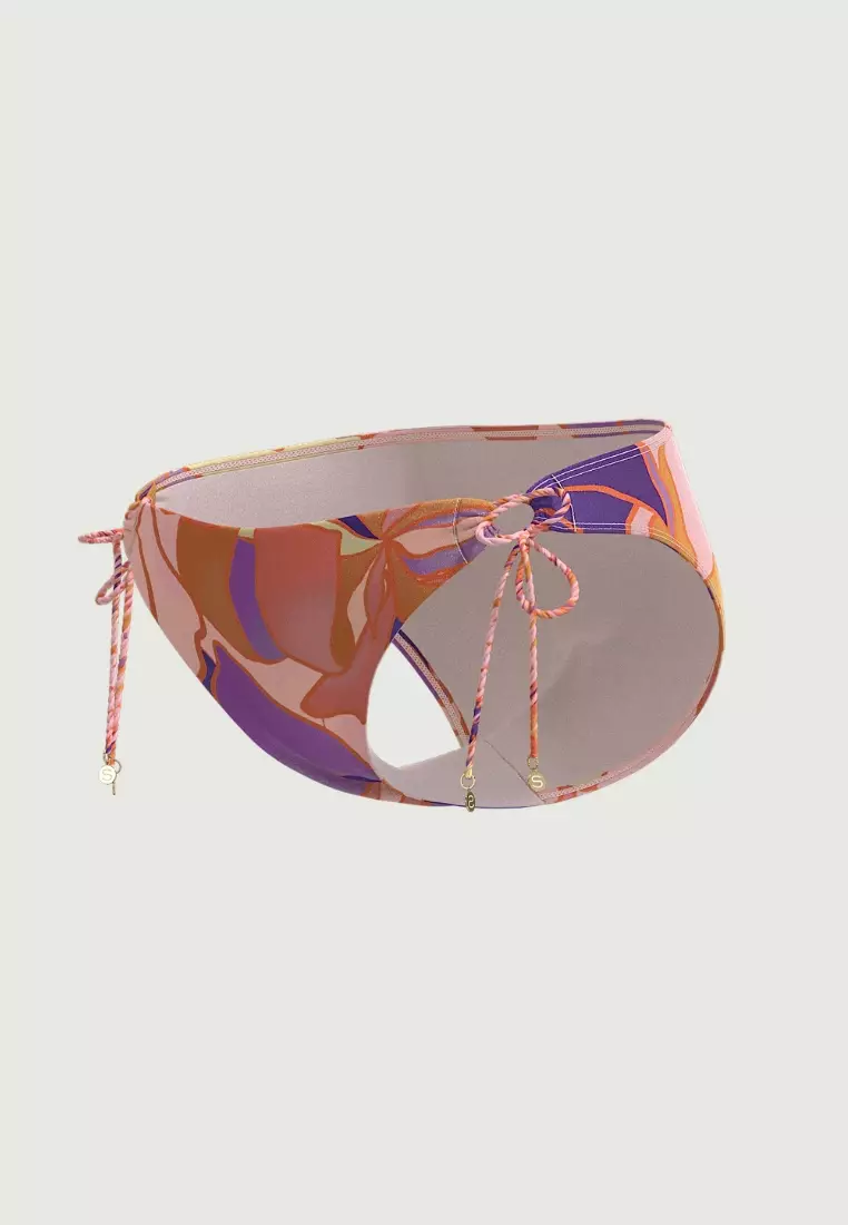 Waterlily粉紅色側綁經典泳褲