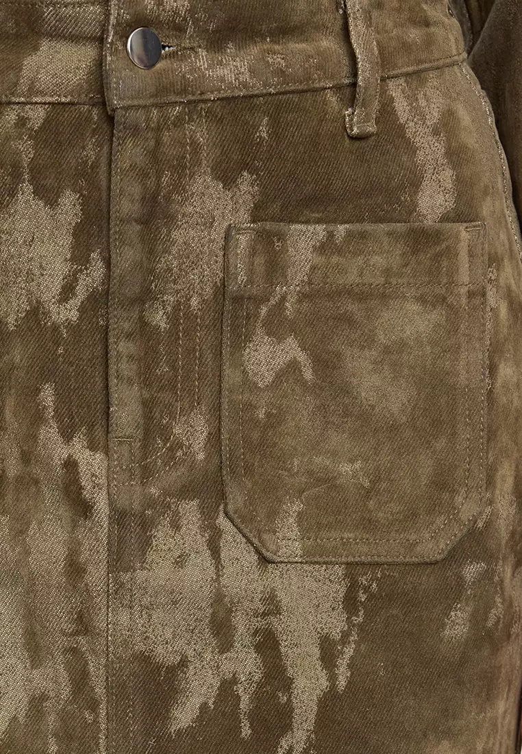 Faux Suede Mini Skirt