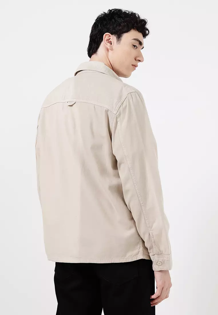 100% Cotton Overshirt With Pockets